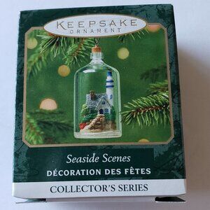 2001 Seaside Scenes #3 Lighthouse Bottle Miniature Hallmark Keepsake Ornament